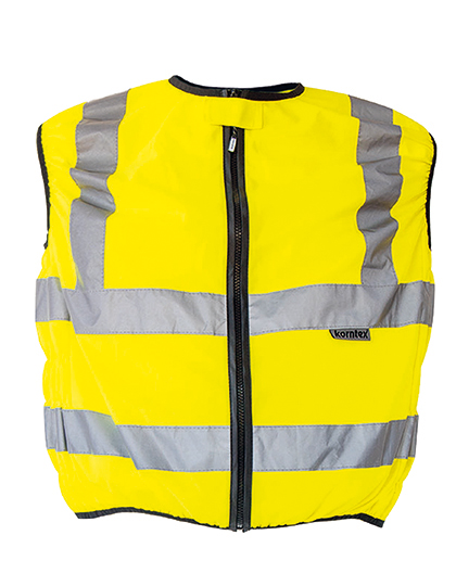 Korntex Hi-Vis Biker Sicherheitsweste mit Reflexstreifen – Signal Yellow