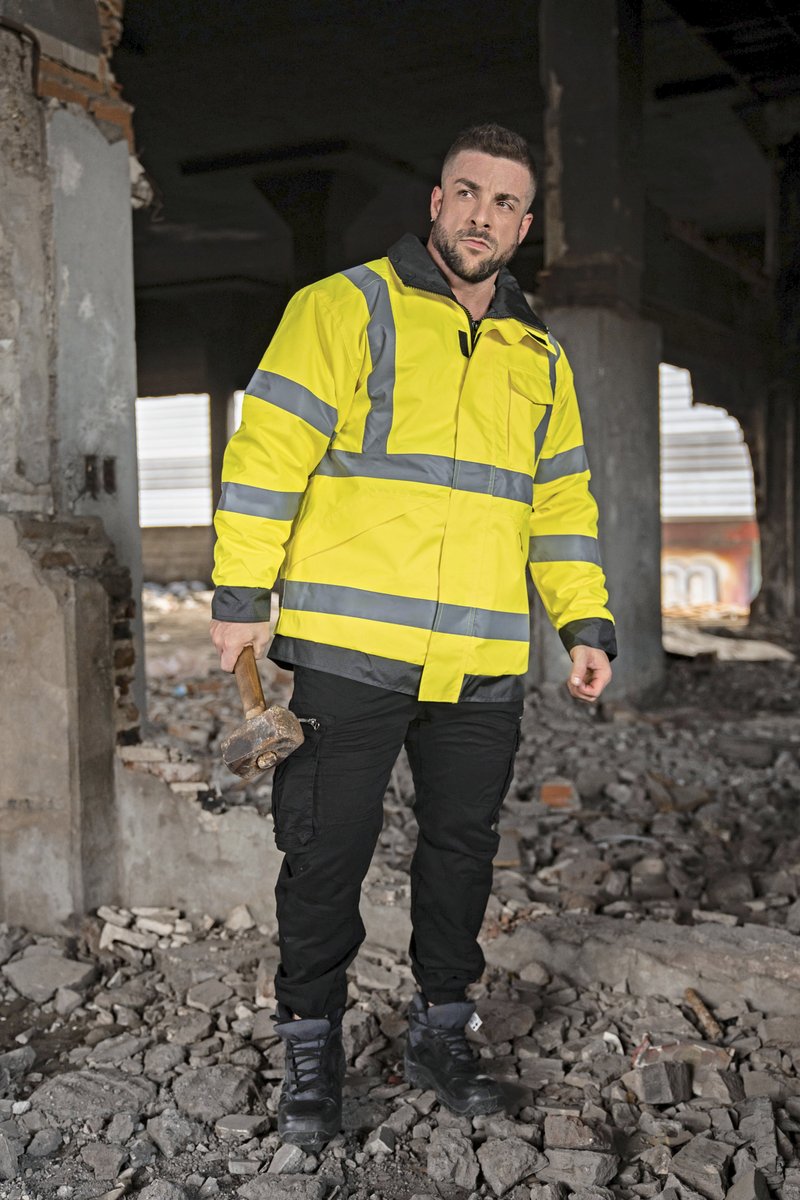Korntex Hi-Vis Regenjacke Tampere, Signalfarbe