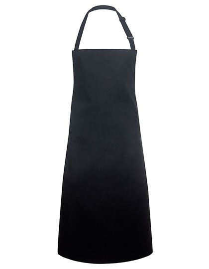 Karlowsky Latzschürze Basic mit verstellbarer Schnalle – Black (ca. Pantone 419C)