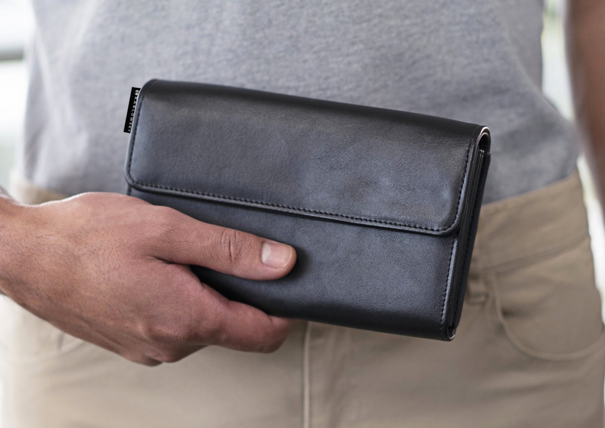 Kellnerbörse mit Druckknopf