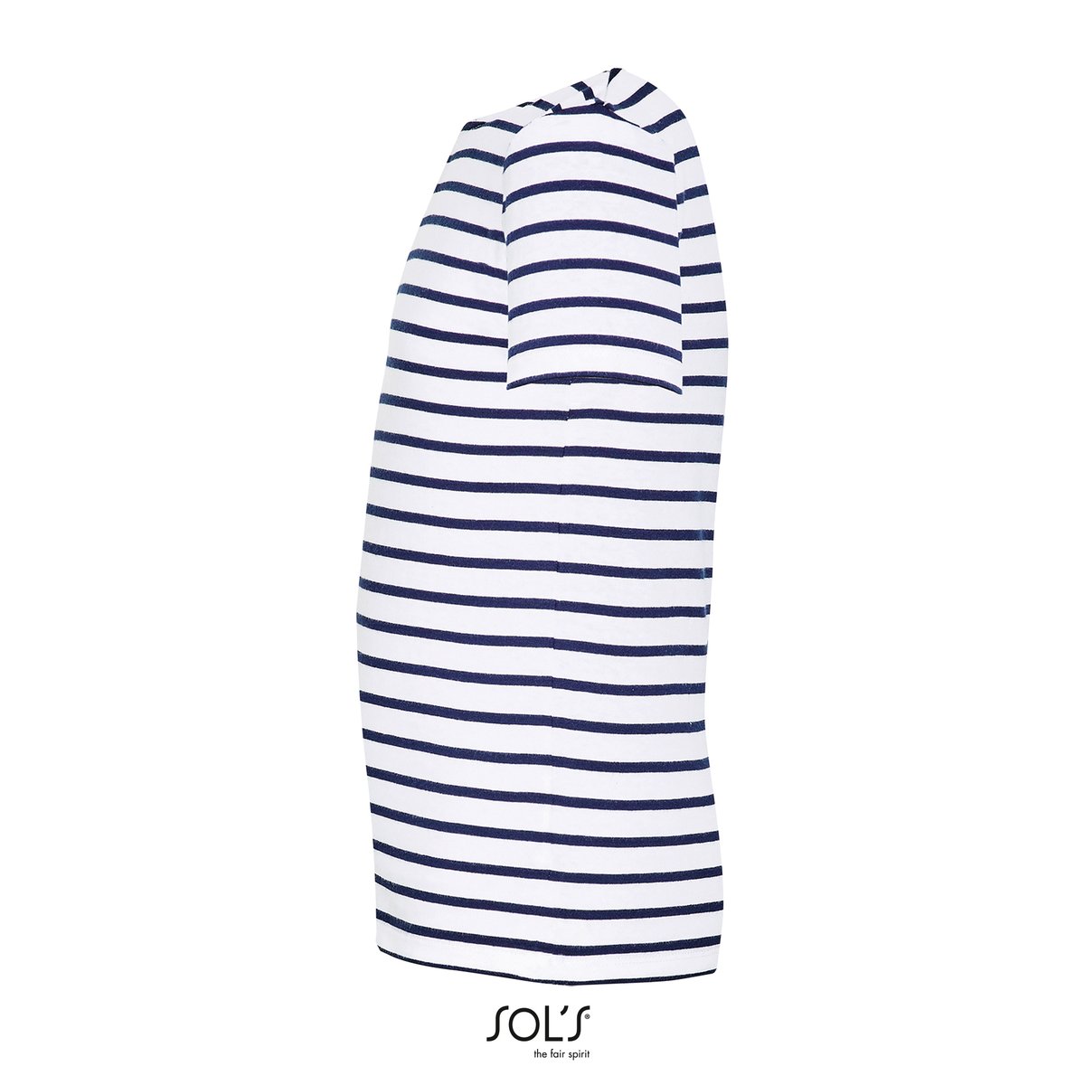 SOL´S T-Shirt a righe per Bambini Miles in Cotone, White/Navy 8 Jahre (118/128), L01400 – immagine 5