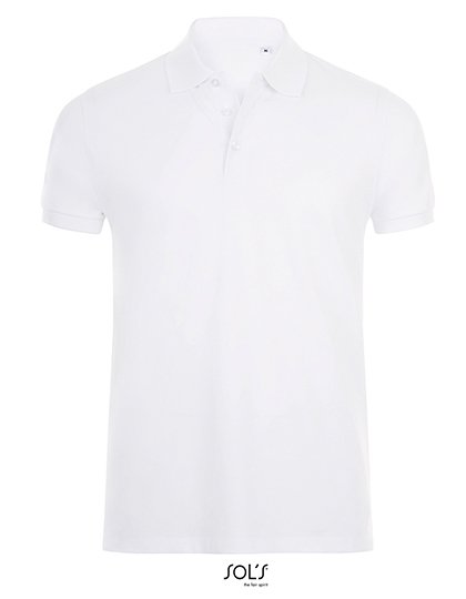 SOL´S Polo Phoenix con colletto a costine da Uomo, French Navy L, L01708 – White