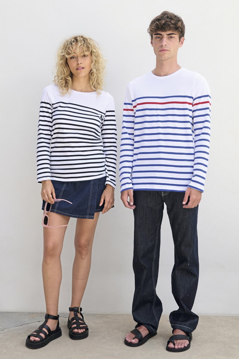 SOL´S Gestreiftes Langarm-T-Shirt aus Baumwolle