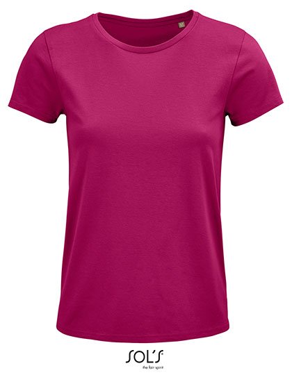 SOL´S T-Shirt aus Bio-Baumwolle für Damen, White S, L03581 – Fuchsia