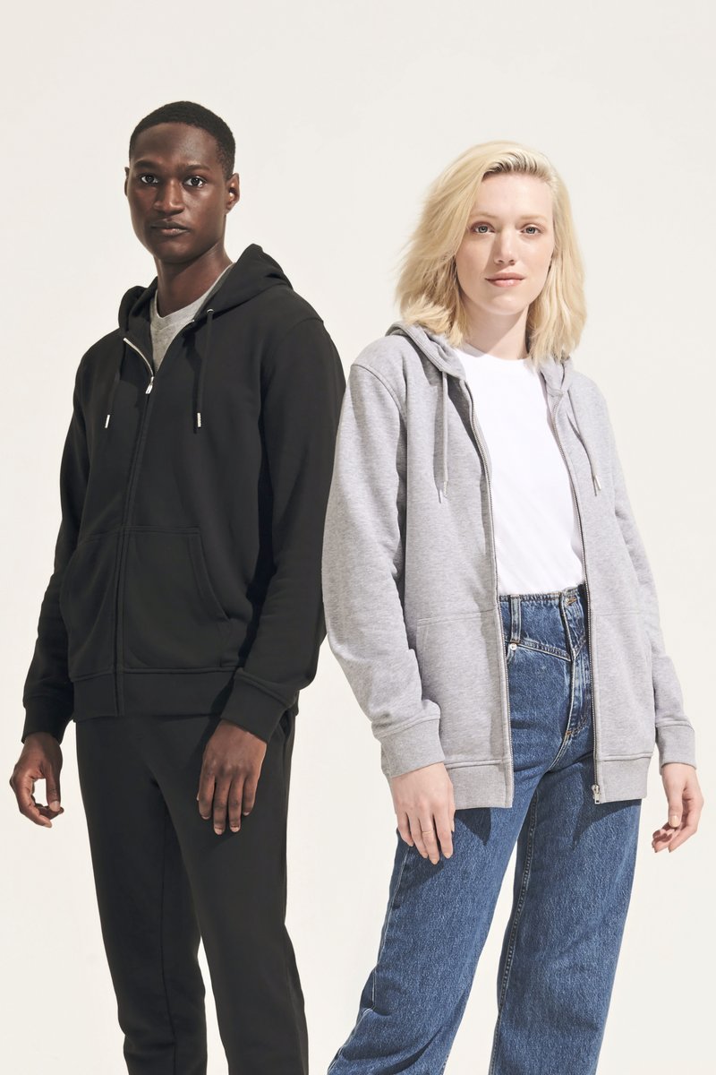 SOL´S Bio-Baumwoll Full-Zip Hoodie Calipso