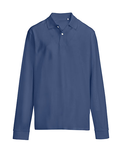Unisex Pacific Polo Shirt Longsleeve – Denim