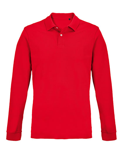 Unisex Pacific Polo Shirt Longsleeve – Red