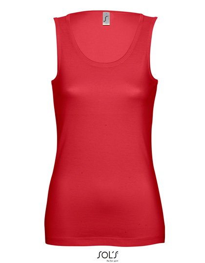SOL´S T-shirt mode sans manches en Coton, White M, L172 – Red
