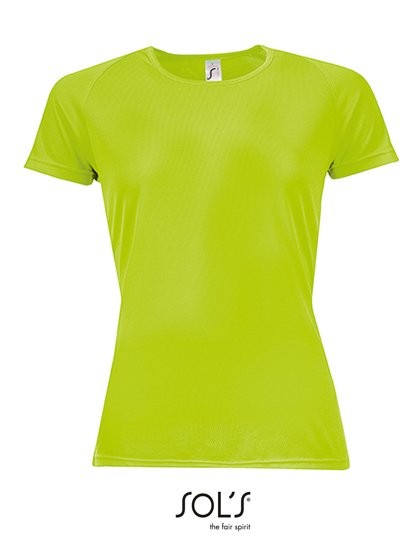 SOL'S Sporty Raglan T-Shirt with Neon Accents, White XS, L200 – Neon Green