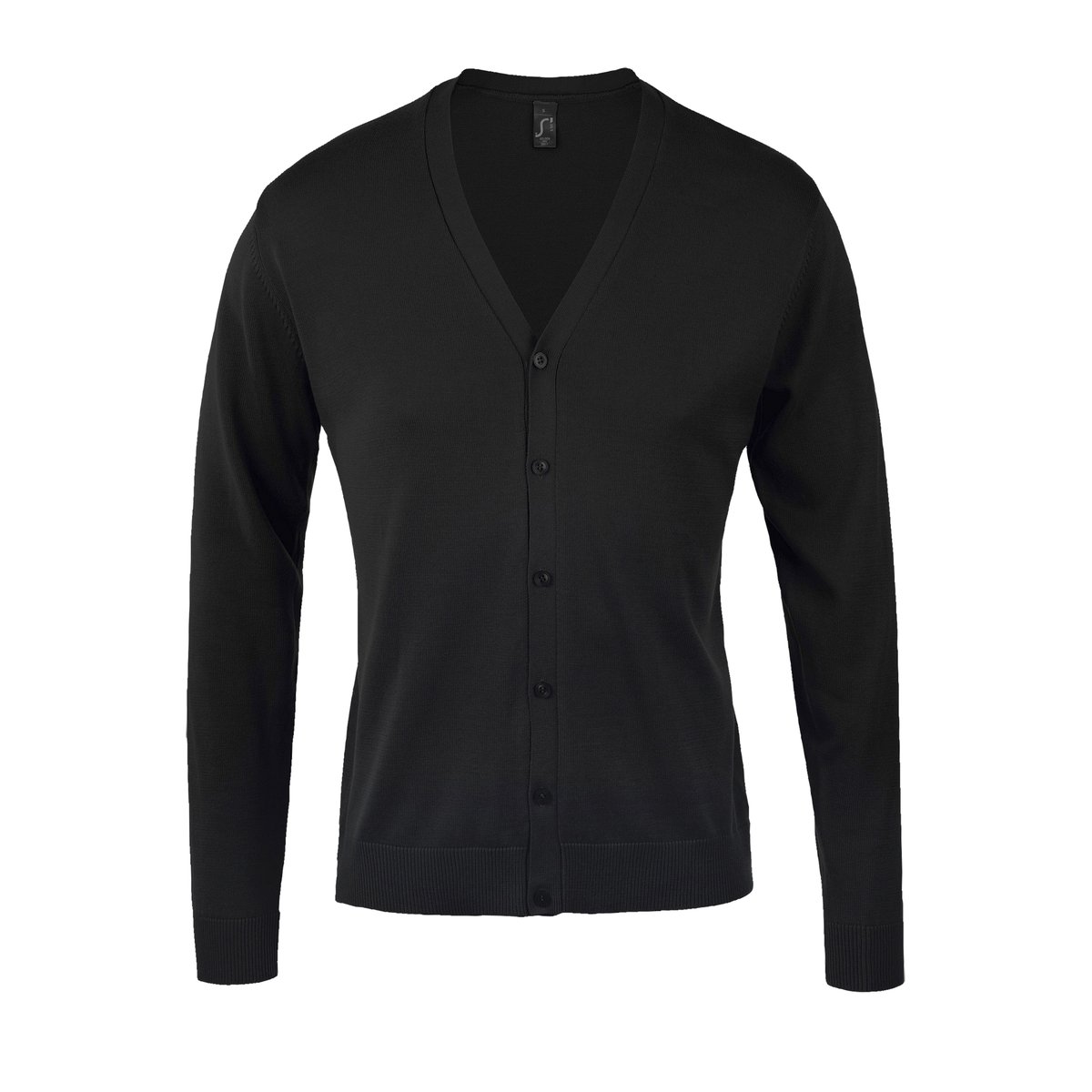 Men's Golden V-Neck Knitted Cardigan – Medium Grey (Solid)