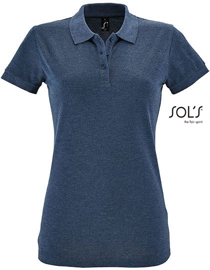 SOL´S Polo coupe ajustée pour femmes Coton, Apple Green M, L526 – Heather Denim