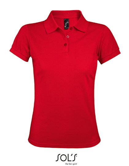 SOL´S Polo Prime, coupe regular pour femmes, Burgundy S, L528 – Red