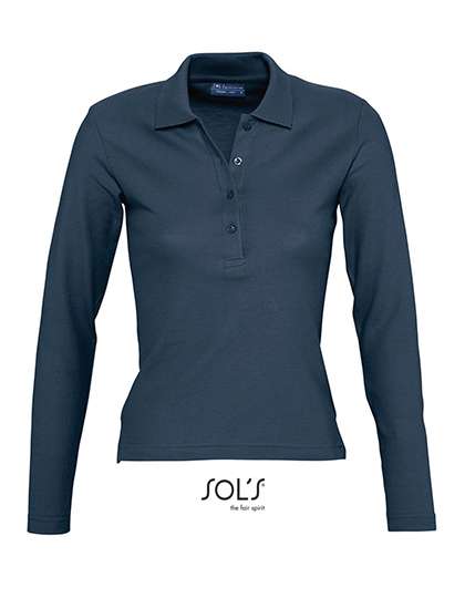 SOL´S Langarm-Polo aus Ringspun-Baumwolle
