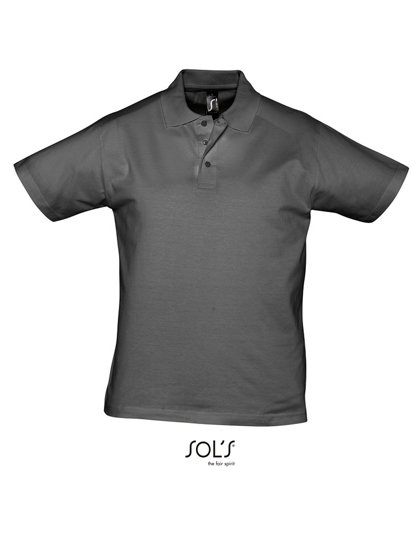 SOL'S Cotton Polo Shirt with Side Slits, Lemon XXL, L538 – Dark Grey (Solid)