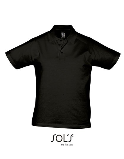 SOL'S Cotton Polo Shirt with Side Slits, Lemon XXL, L538 – Deep Black
