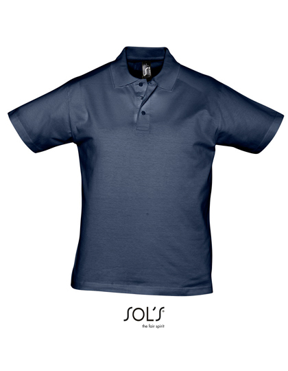 SOL'S Cotton Polo Shirt with Side Slits, Lemon XXL, L538 – French Navy
