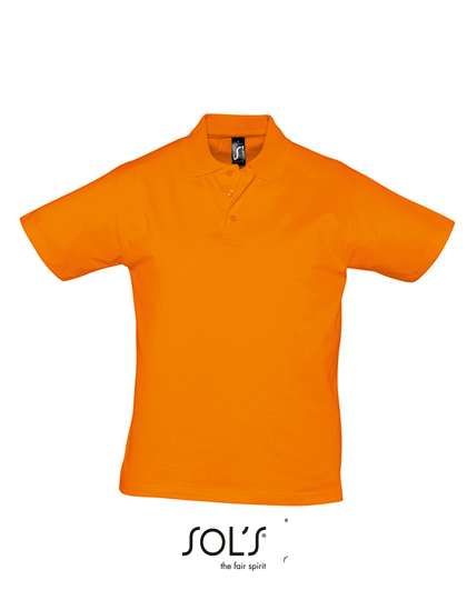 SOL'S Cotton Polo Shirt with Side Slits, Lemon XXL, L538 – Orange
