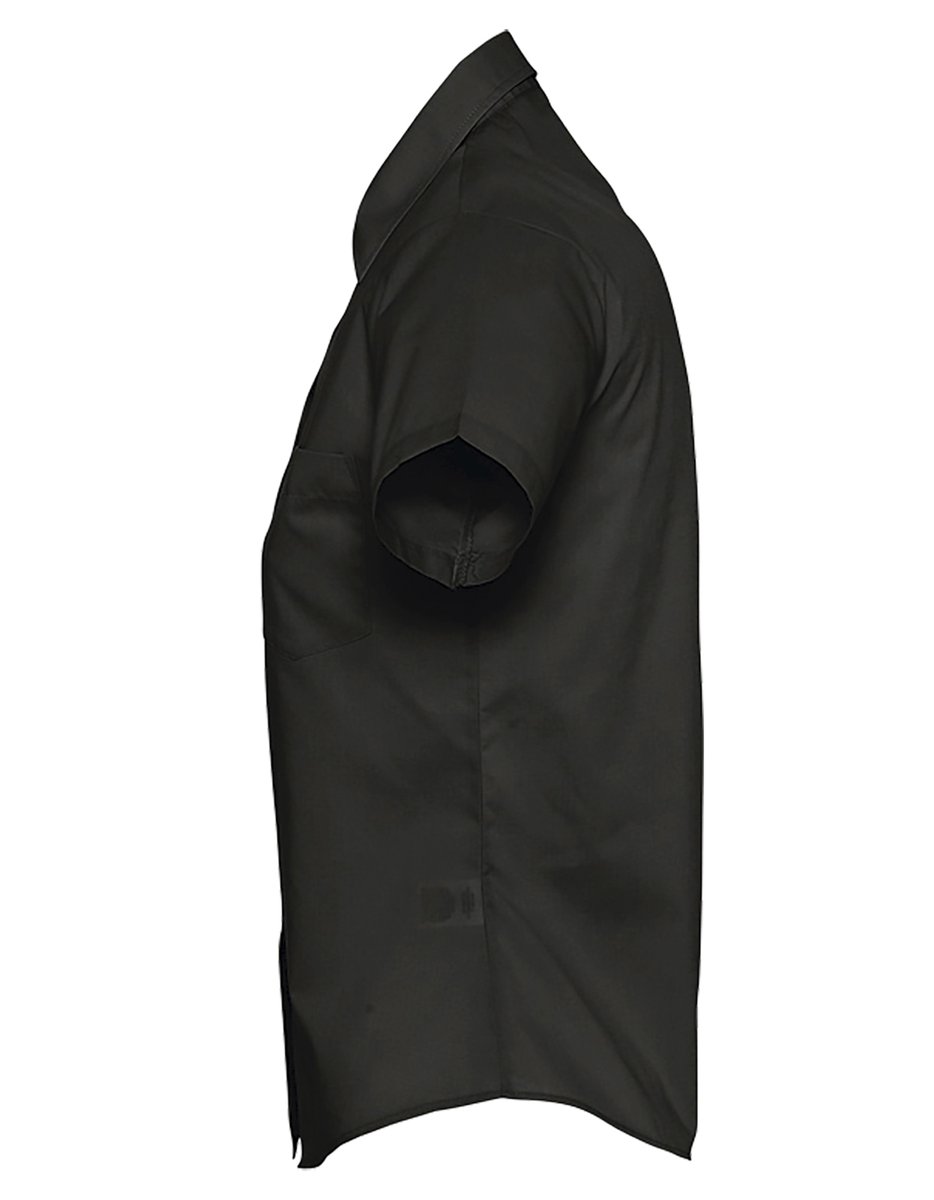 SOL´S Blouse en popeline Escape manches courtes coupe slim, Black XS, L620 – image 5