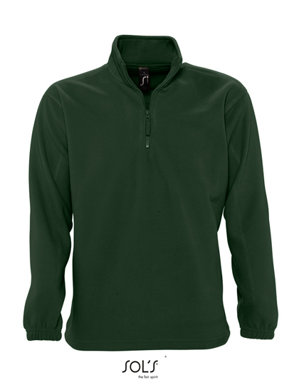 SOL´S Pullover in pile Half-Zip con coulisse, Black S, L740 – Fir Green