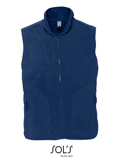 SOL´S Gilet in pile Norway con tasche con Zip, Orange M, L741 – Navy