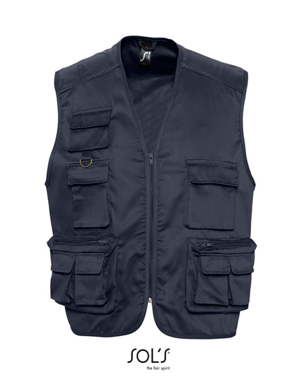 SOL´S Reporter Jacke Wild mit 9 Taschen, Black XXL, L836 – Navy