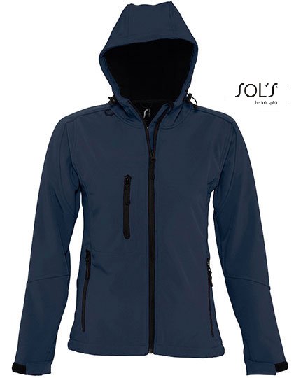 SOL'S Softshell Jacket with Hood Replay for Women, Pepper Red S, L849 – French Navy