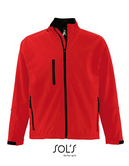 SOL´S Veste softshell imperméable avec poches, Abyss Blue S, L866 – Pepper Red