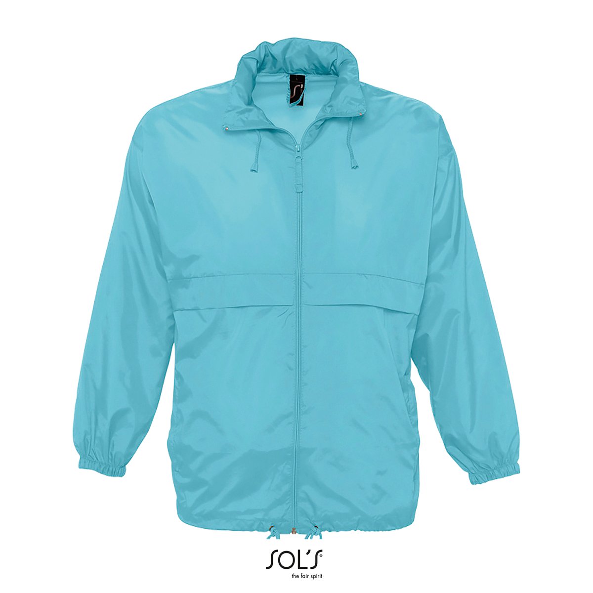 SOL´S Windbreaker idrorepellente con Cappuccio, Neon Lime XXL, L889 – immagine 3