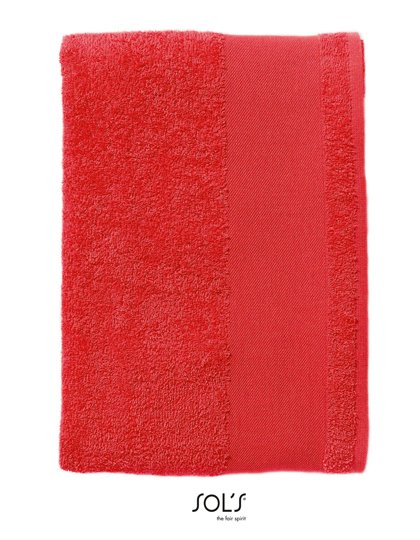 SOL´S Frottier-Handtuch Island 50x100 cm, White 50 x 100 cm, L890 – Red