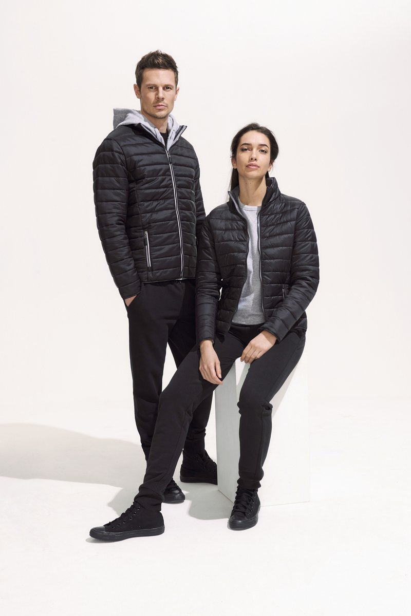 SOL´S Neon Steppjacke mit hohem Kragen, Black M, L913 – Bild 2