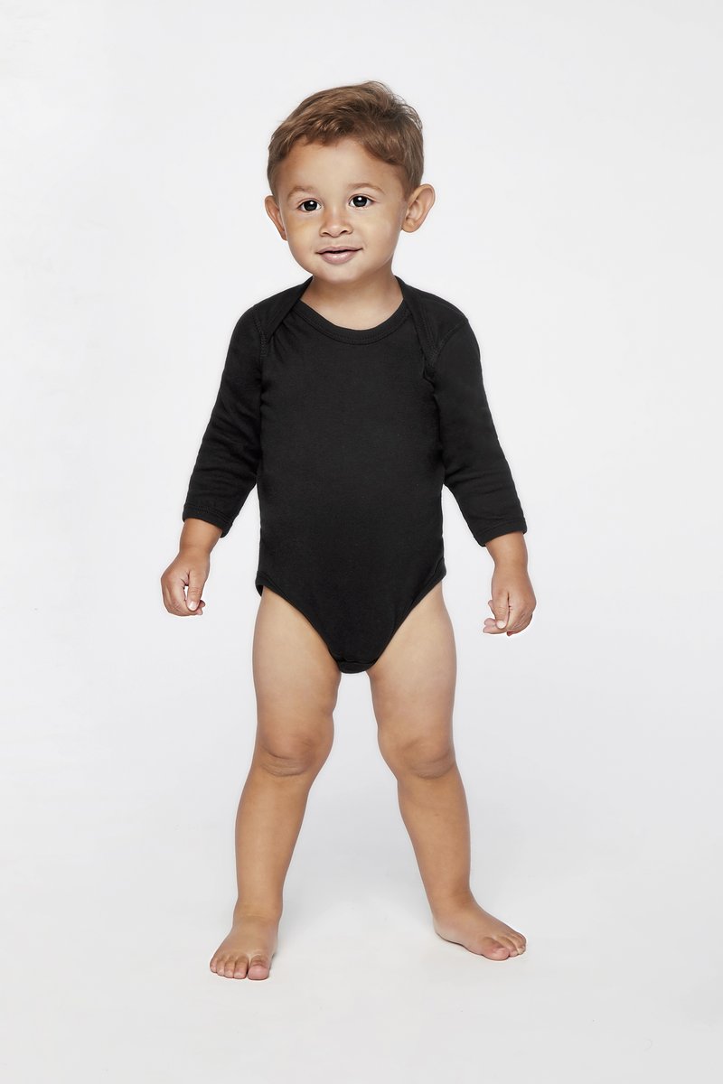 Rabbit Skins Langarm-Bodysuit aus 100% Baumwolle