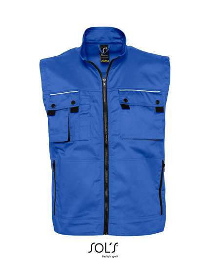 SOL'S Bodywarmer Zenith Pro avec poches, Black S, LP80500 – Bugatti Blue
