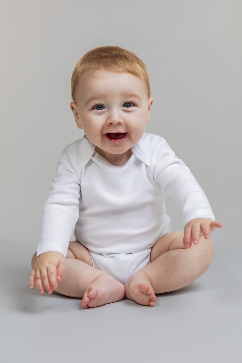 Larkwood Langarm-Bodysuit aus 100% Baumwolle