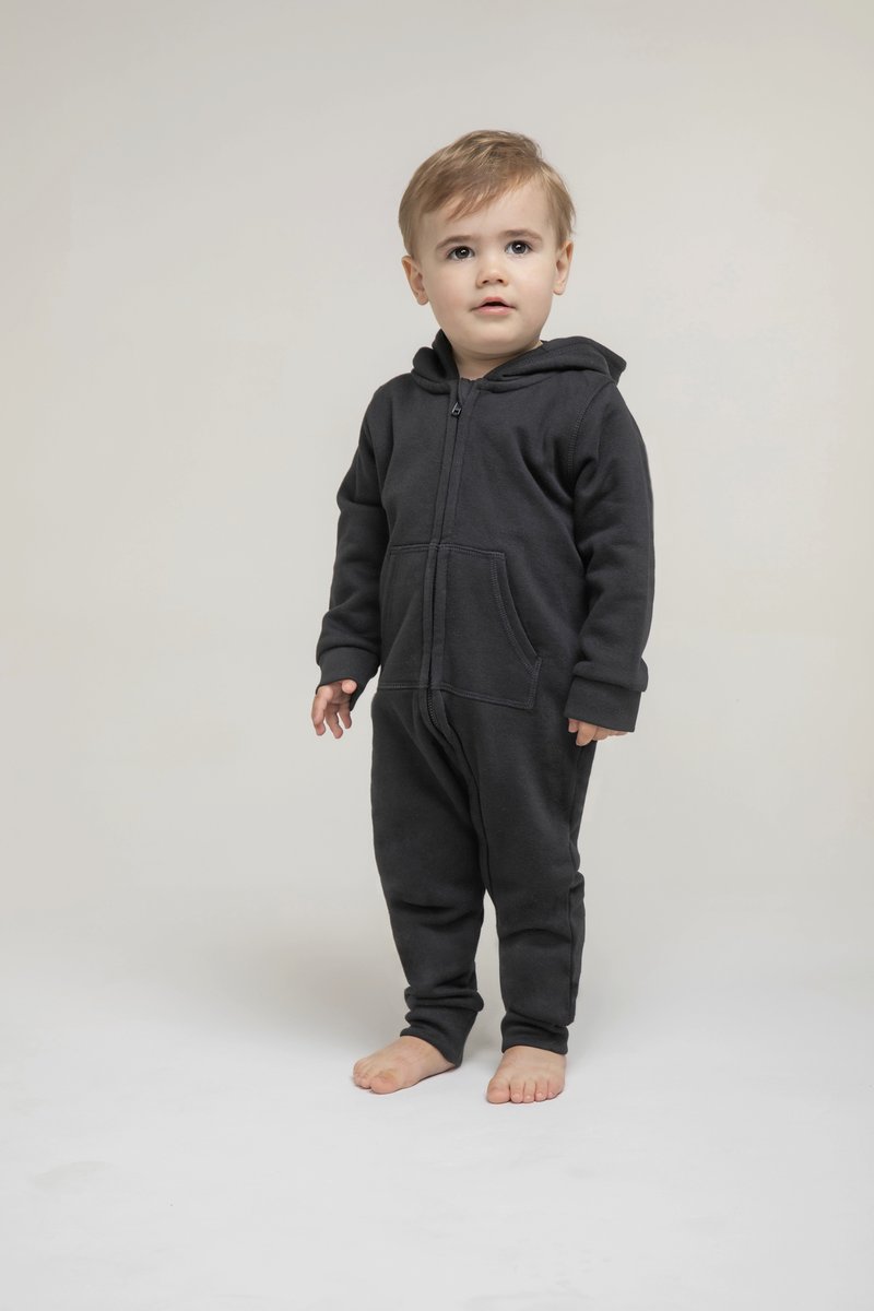Larkwood Kleinkind Fleece Overall mit Kapuze