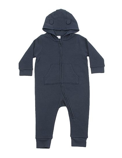 Larkwood Kleinkind Fleece Overall mit Kapuze – Navy