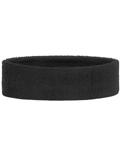 Myrtle beach Fascia per Capelli in Spugna, 80% Cotone, 5,5 cm, Aqua One Size, MB042 – Black