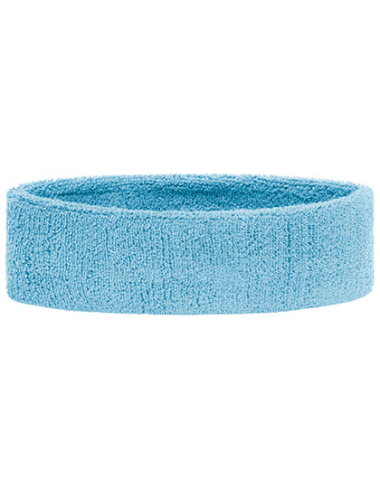 Myrtle beach Fascia per Capelli in Spugna, 80% Cotone, 5,5 cm, Aqua One Size, MB042 – Light Blue