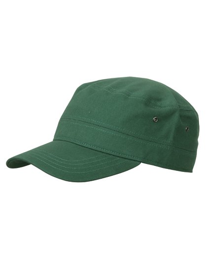 Myrtle beach Militär-Cap aus Baumwollcanvas mit Velcro – Dark Green