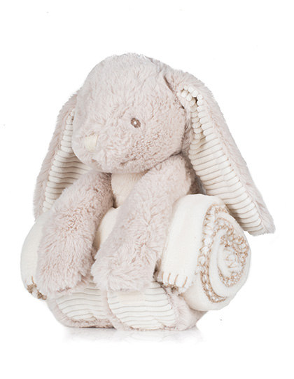 Mumbles Lapin câlin avec couverture, 75 x 90 cm, Cream M, MM034 – image 1