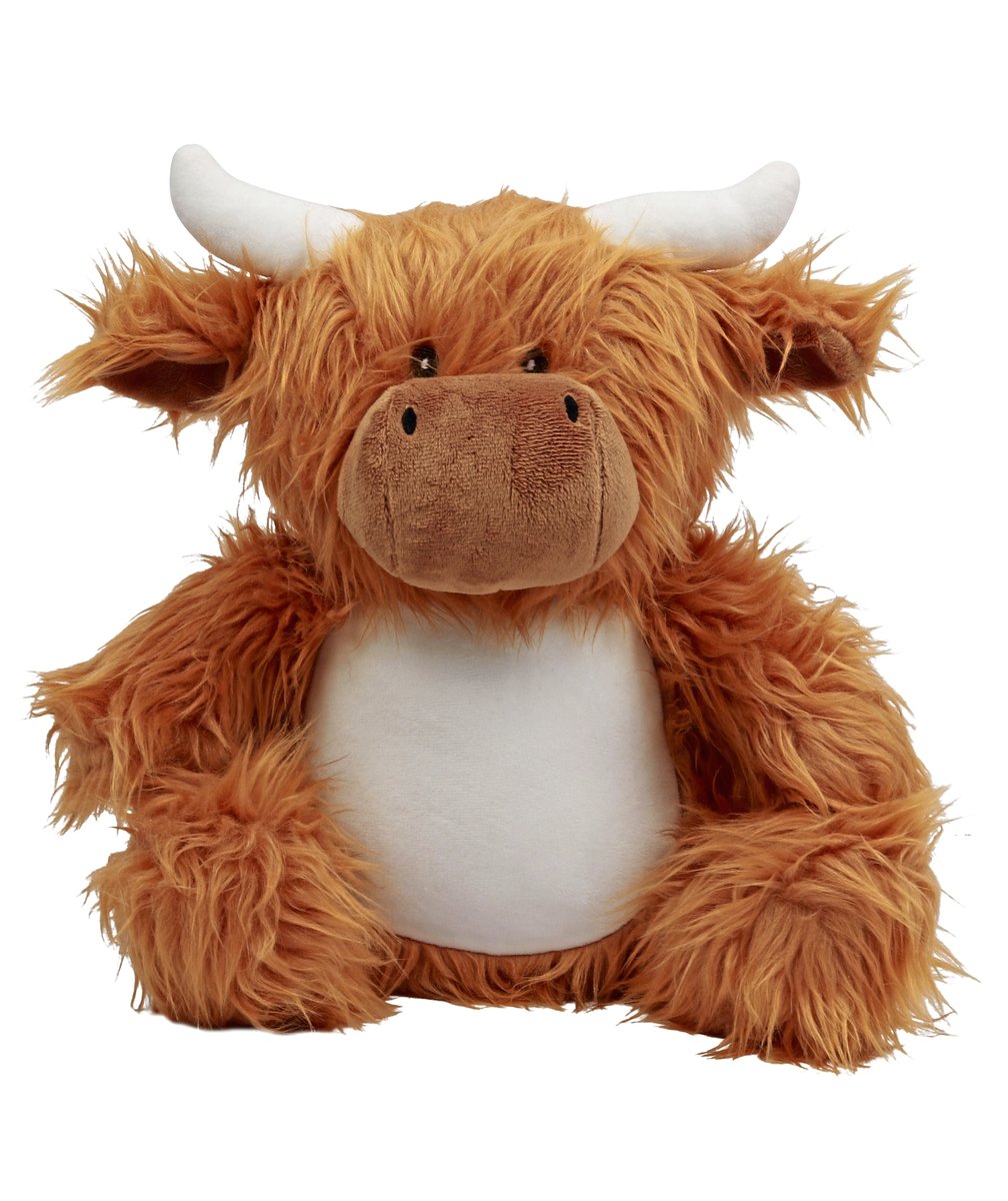 Zippie Highland Cow Plüschtier mit Reißverschluss