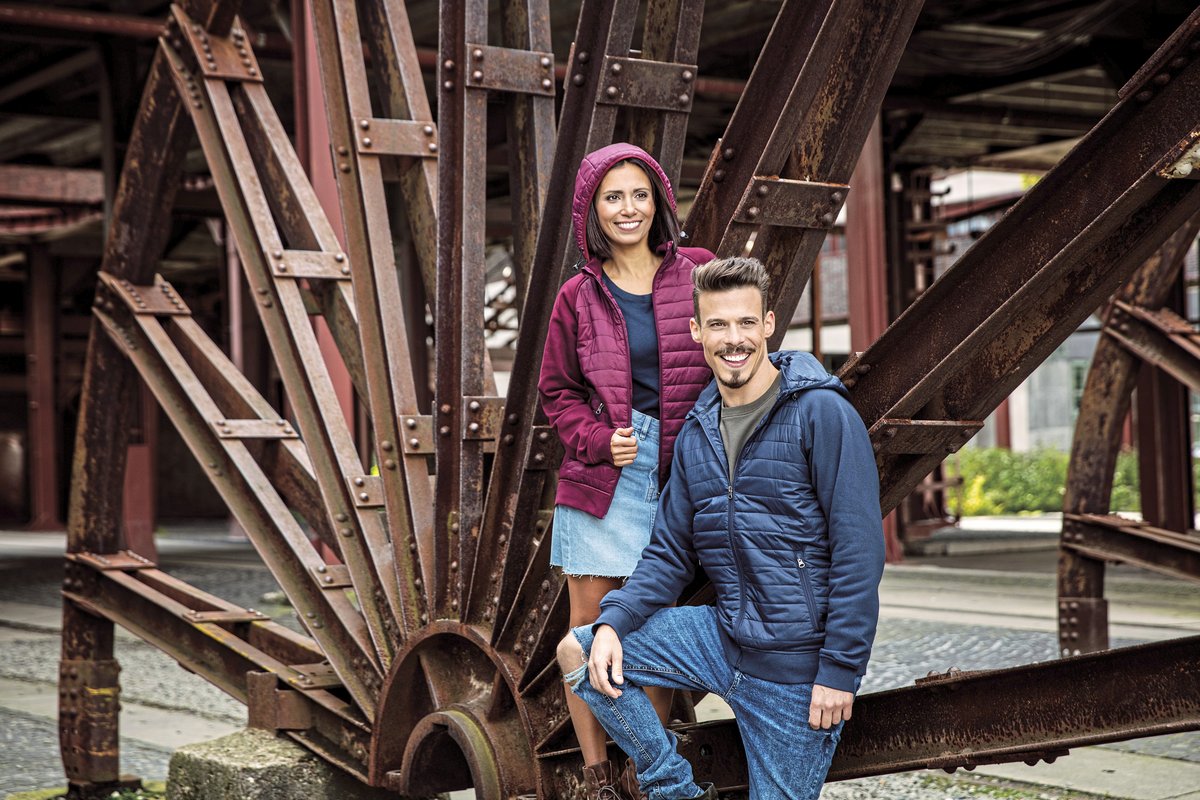 Miners mate Hybrid Jacke mit abnehmbarer Kapuze