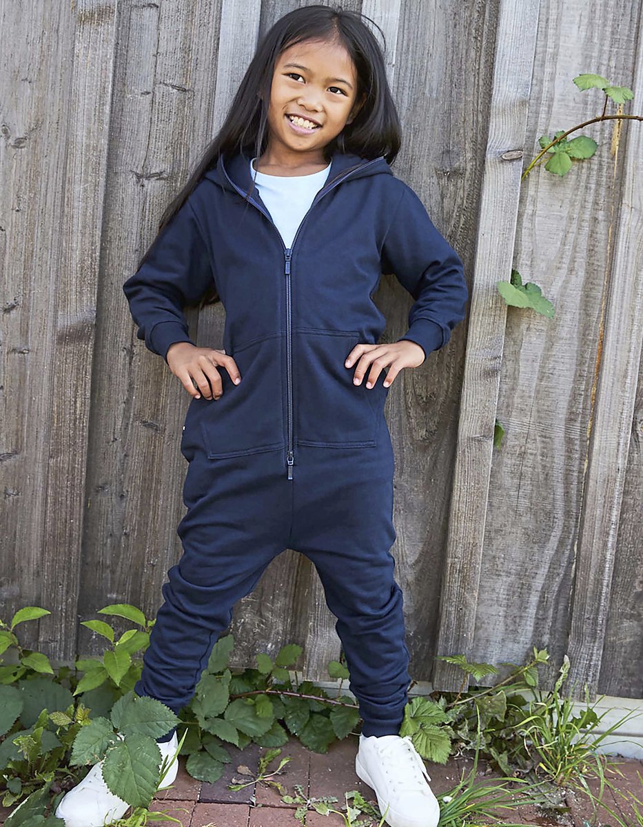 Neutral Bio-Baumwoll Jumpsuit mit Kapuze