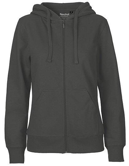Neutral Felpa con Cappuccio e Zip in Cotone Biologico da Donna – Charcoal