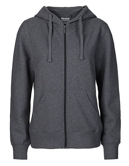 Neutral Felpa con Cappuccio e Zip in Cotone Biologico da Donna – Dark Heather