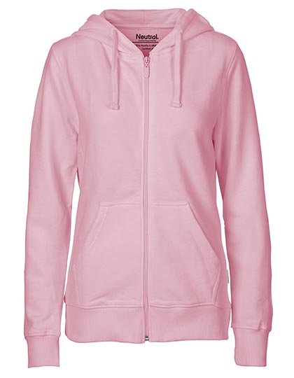 Neutral Felpa con Cappuccio e Zip in Cotone Biologico da Donna – Light Pink