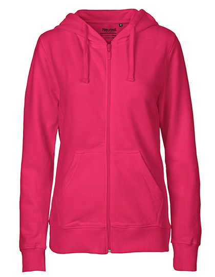 Neutral Felpa con Cappuccio e Zip in Cotone Biologico da Donna – Pink