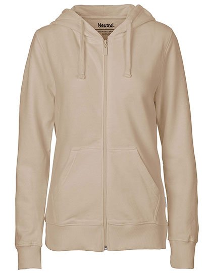 Neutral Felpa con Cappuccio e Zip in Cotone Biologico da Donna – Sand