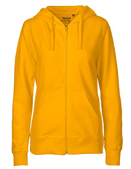 Neutral Felpa con Cappuccio e Zip in Cotone Biologico da Donna – Yellow