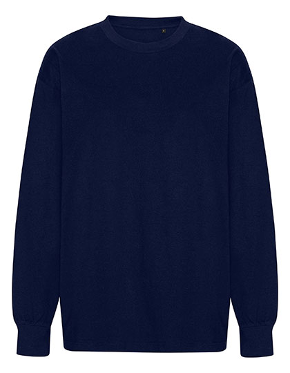 Tiger Cotton T-shirt oversize manches longues – Navy