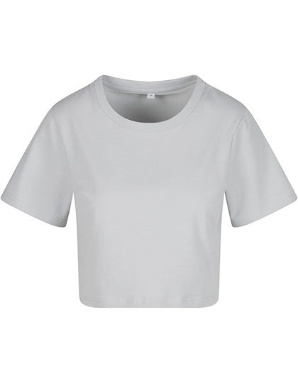 Ladies Cropped Tee – Light Asphalt